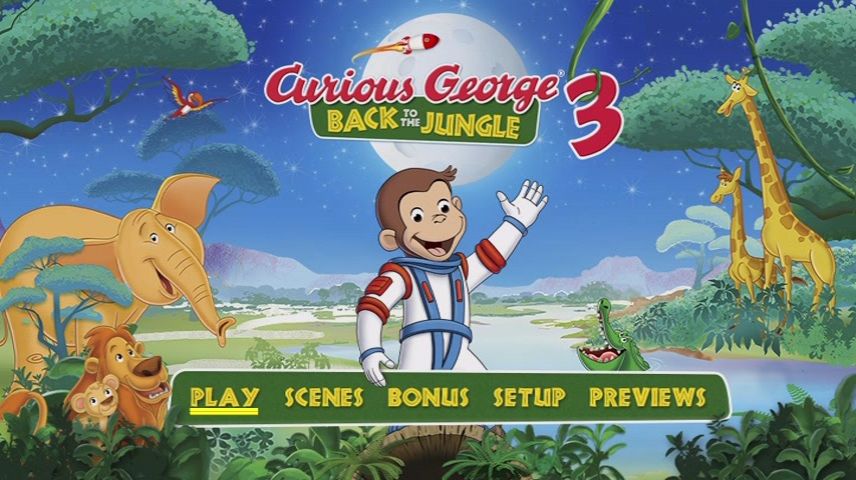 Curious George 3: Back to the Jungle (2015) – DVD Menus