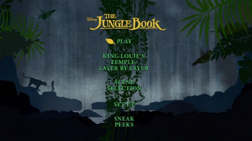 sopa Adoración Goma The Jungle Book (2016) – DVD Menus