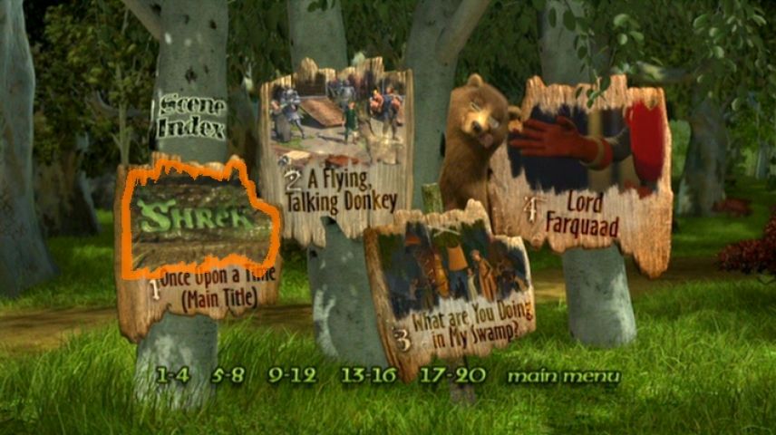 Shrek 2001 Dvd Menu
