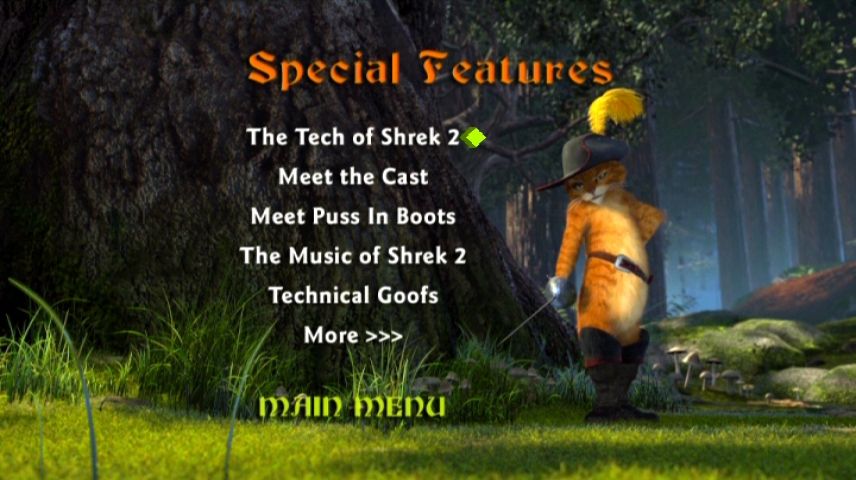 Special Features Menu
