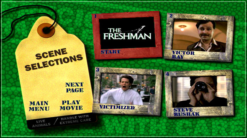 Conclusión desagüe el viento es fuerte The Freshman (1990) – DVD Menus