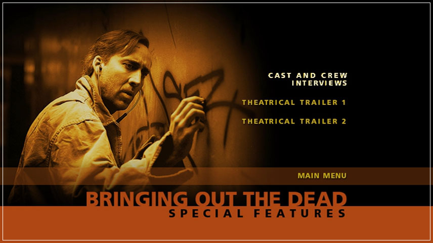 idee Behoefte aan Rubriek Bringing Out the Dead (1999) – DVD Menus