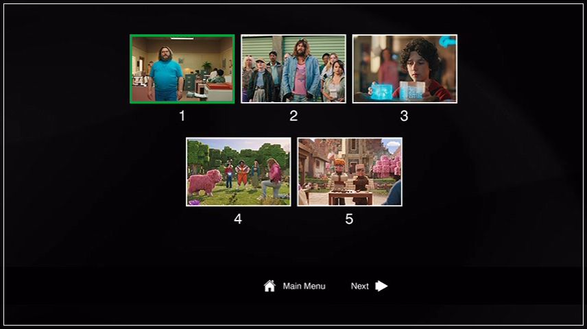 Scene Selection Menu
