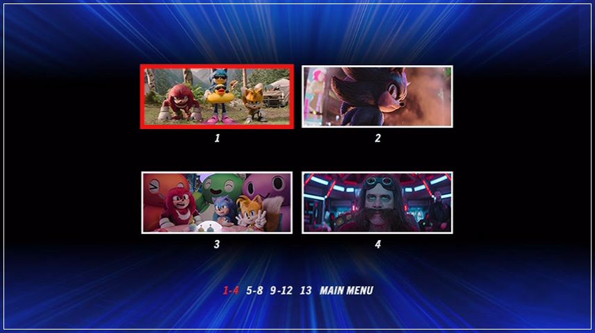 Scene Selection Menu