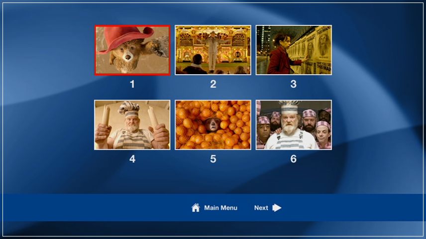 Scene Selection Menu