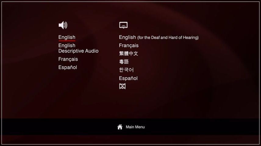 Setup Menu
