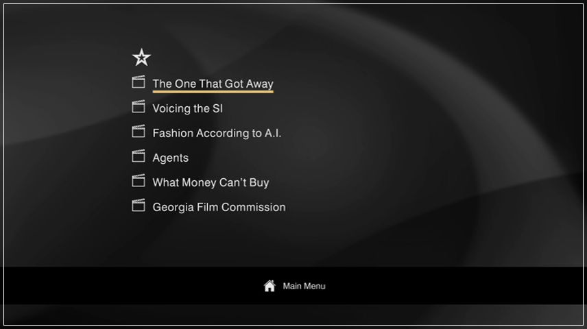 Special Features Menu