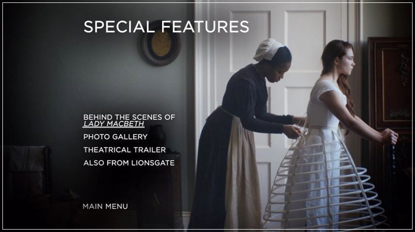 Special Features Menu