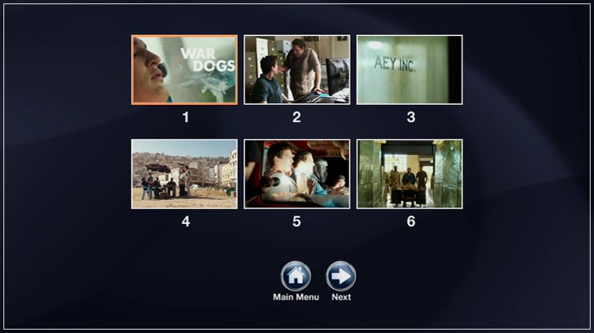 Scene Selection Menu