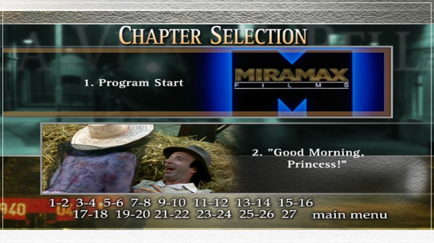 Scene Selection Menu