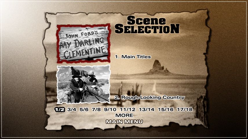 Scene Selection Menu