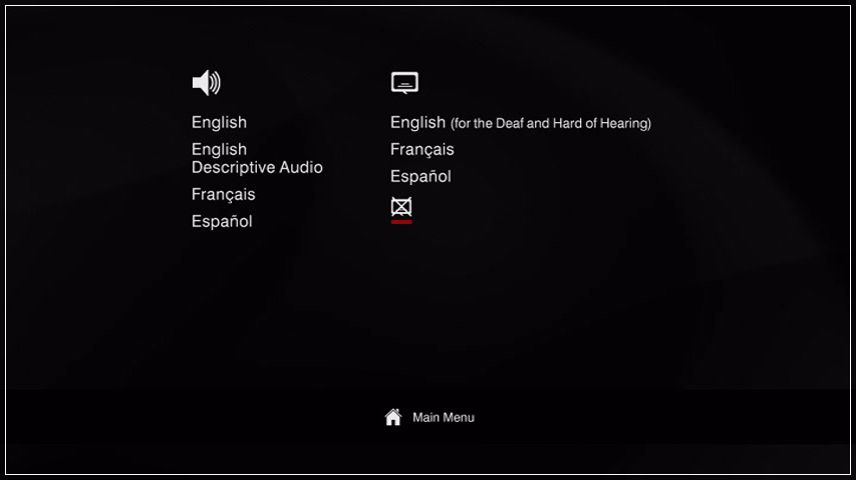 Setup Menu
