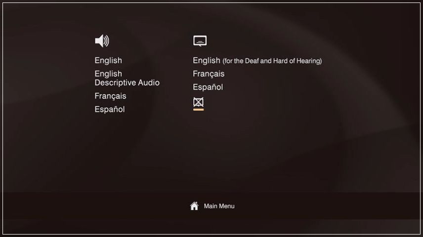 Setup Menu