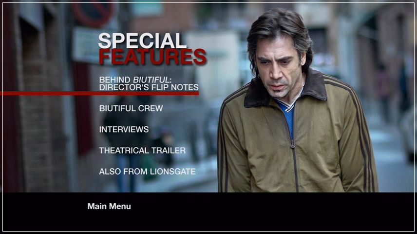 Special Features Menu