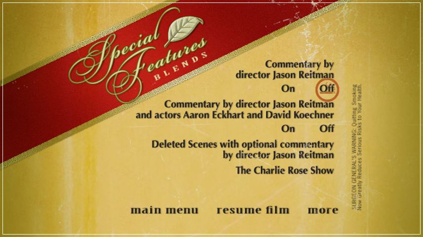 Special Features Menu