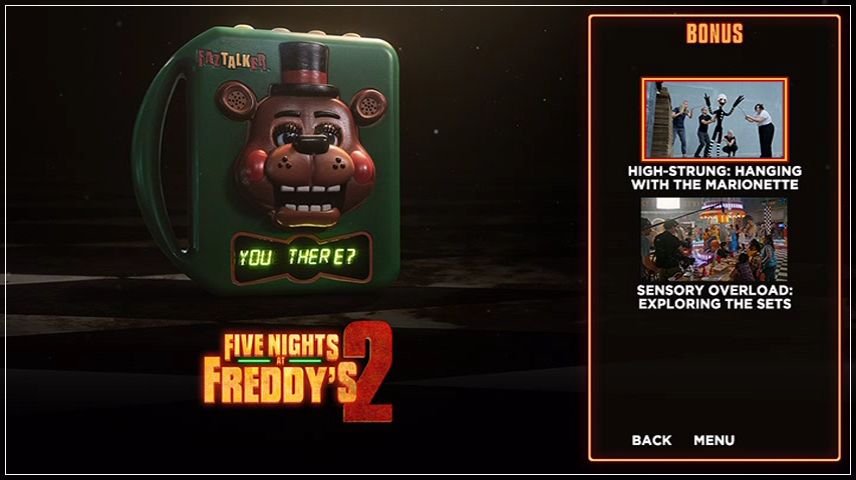 Special Features Menu